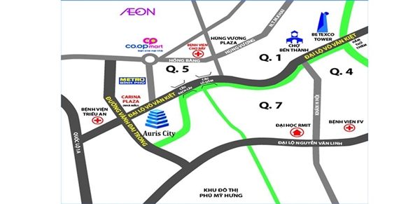 Auris City tọa lạc trên đại lộ Võ Văn Kiệt hiện đại