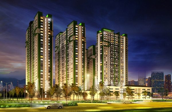 Phối cảnh Diamond Riverside về đêm