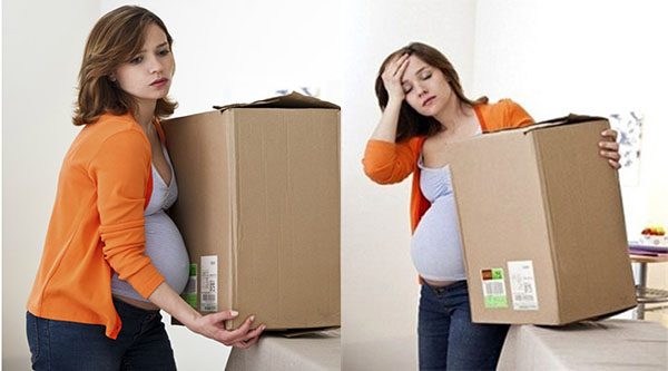 Bà bầu cần tuyệt đối không mang vác vật nặng