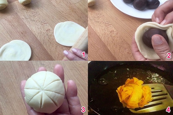 goi va chien nhan - Cách làm bánh Trung thu bằng chảo chống dính ngon không tả xiết