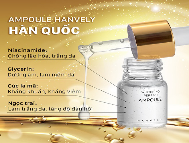 Thanh phan serum Hanvely - Serum trị nám tàn nhang Hanvely – "siêu phẩm" làm đẹp da cho các nàng