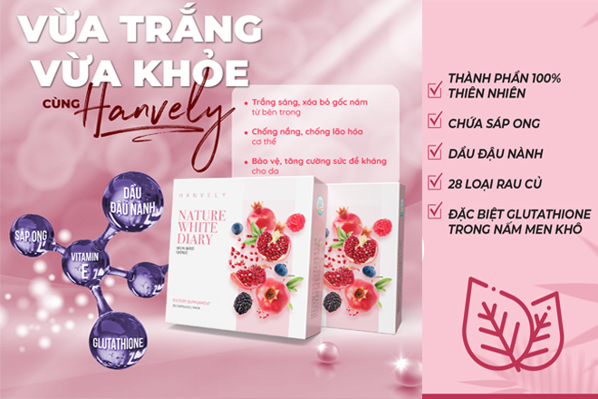 Thành phần viên uống trắng da trị nám Hanvely